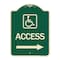 Signmission Access W/ Updated Isaand Right Arrow Heavy-Gauge Aluminum Architectural Sign, 24" H, G-1824-24357 A-DES-G-1824-24357 - alternate 1